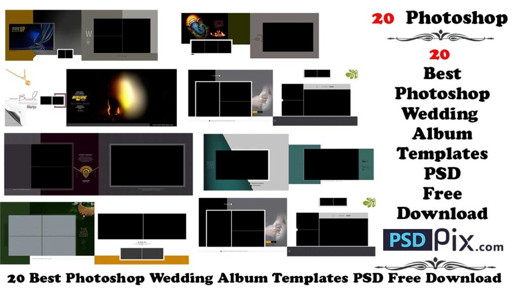 Photoshop Wedding Album Templates