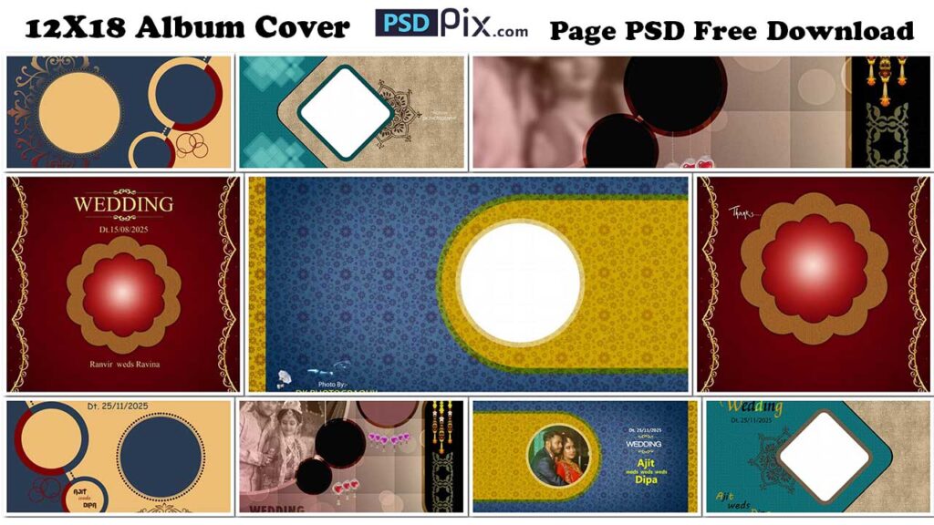 12X18 Album Cover Page PSD