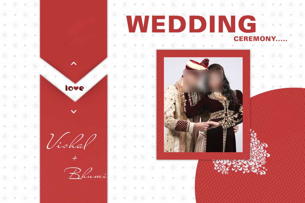 Front Cover Wedding Album Cover Design PSD.