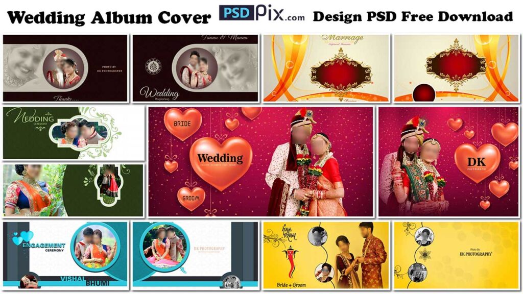 Wedding Album Cover Design PSD