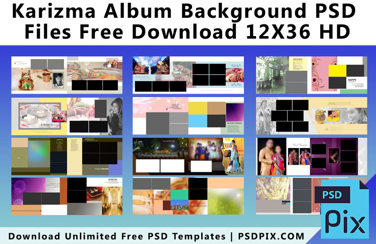 Karizma Album Background PSD Files Free Download 12X36 HD 
