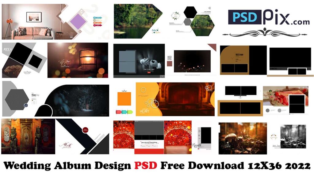 Wedding Album Design PSD Free Download 12X36 2022