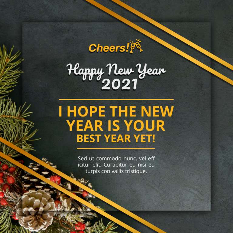 Happy New Year 2021 PSD Free Download