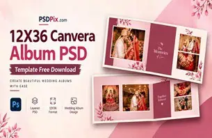 12X36 Canvera Album PSD