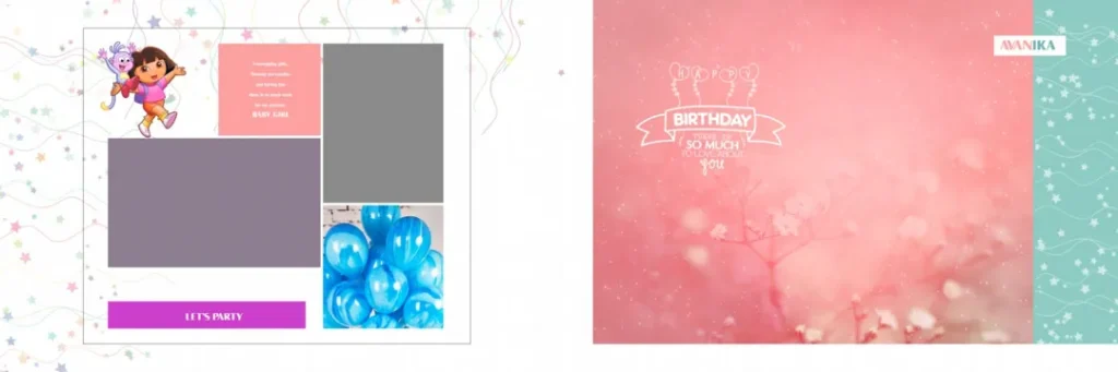 12X36 Birthday Album PSD