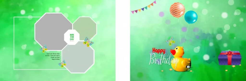 12X36 Birthday Album PSD