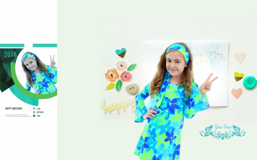 Birthday Album Design PSD