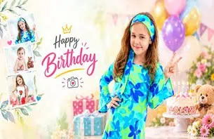 Birthday Album Design PSD
